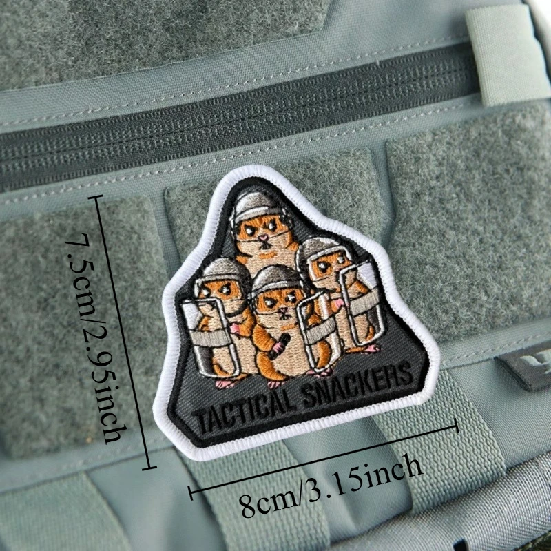 Brigada de Hámsters Parche bordado táctico con velcro y gancho - imagen 4
