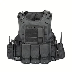 YAKEDA Chaleco Táctico MOLLE Resistente para Entrenamiento Exterior