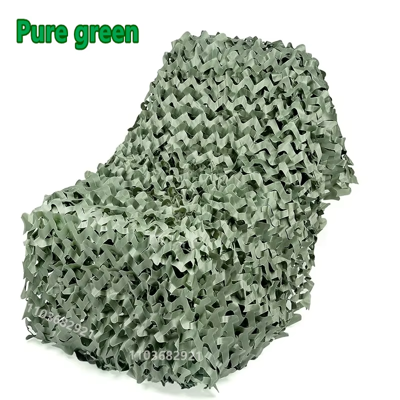Red de camuflaje verde puro táctica para ocultación y soporte - imagen 5