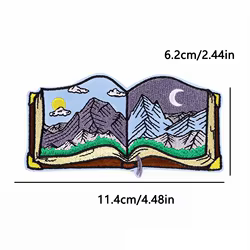 Parche termoadhesivo bordado montaña y naturaleza para ropa DIY