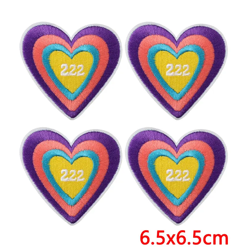 Parche bordado retro corazón, estrella y calavera para planchar - imagen 5