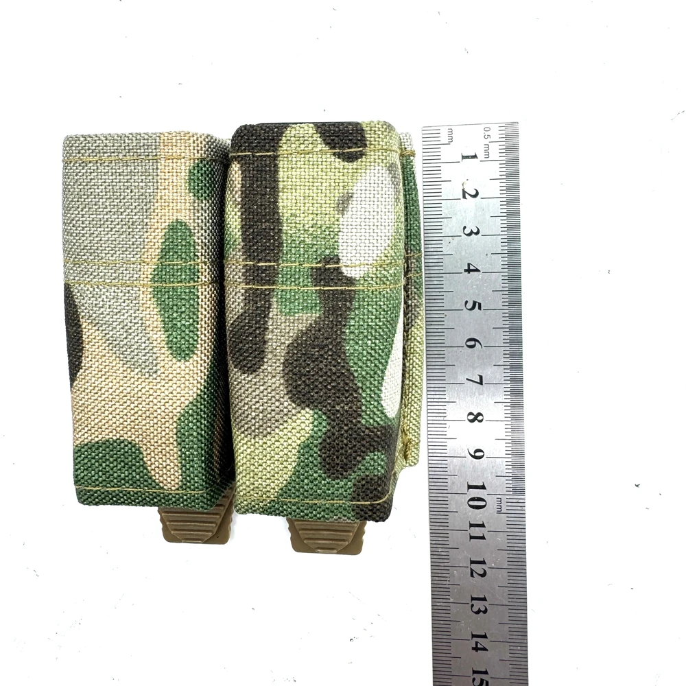 Portacargador doble táctico MOLLE de nailon con liberación rápida 9mm - imagen 2