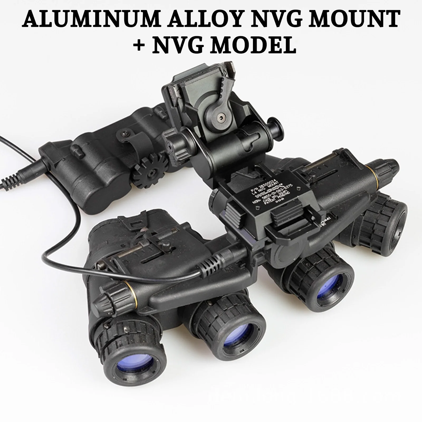 Casco táctico Airsoft con gafas visión nocturna GPNVG18 y linterna