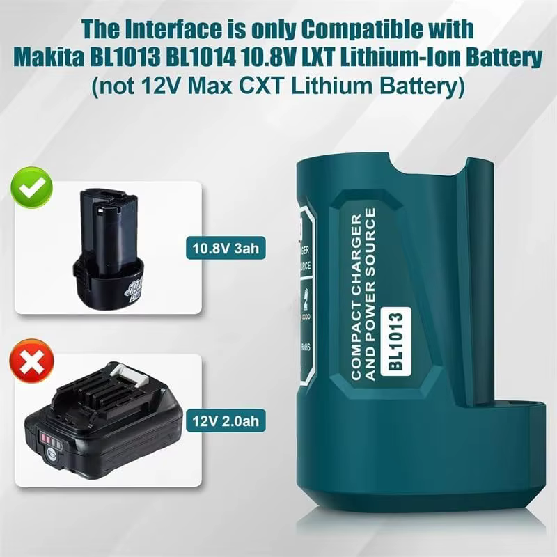 Makita cargador USB Tipo-C iones de litio para chaquetas calefactables