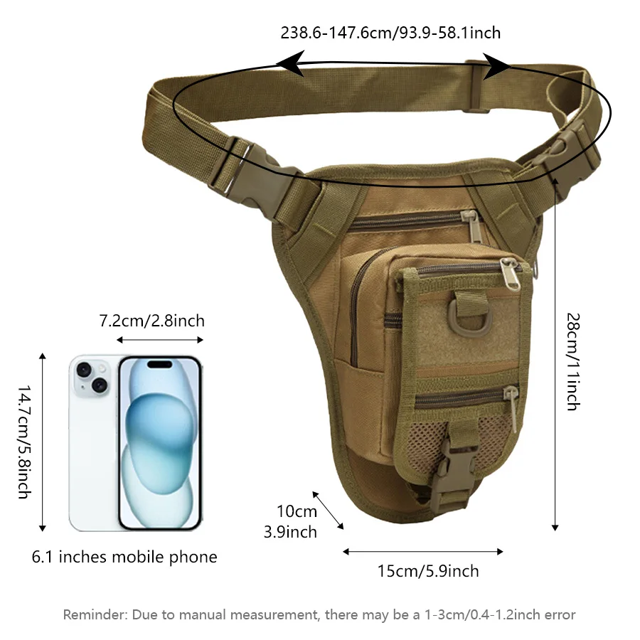 Riñonera táctica camuflaje impermeable para aire libre y montañismo - imagen 2
