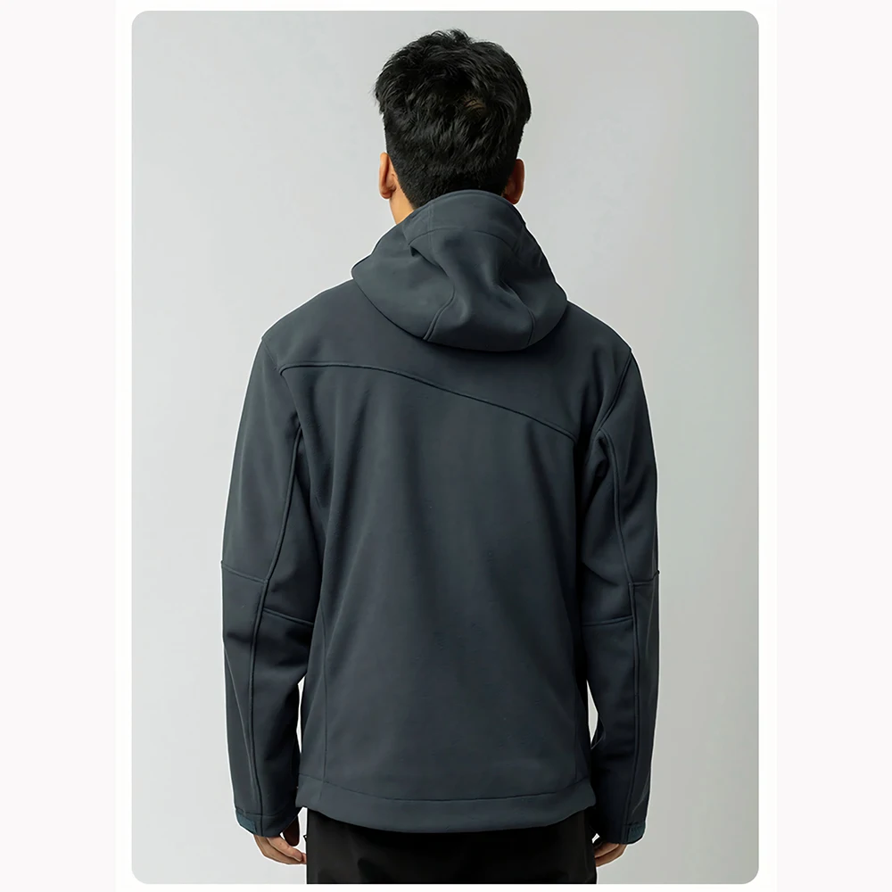 Chaqueta Táctica Hombre Cortavientos Aislante Térmica con Capucha - imagen 2