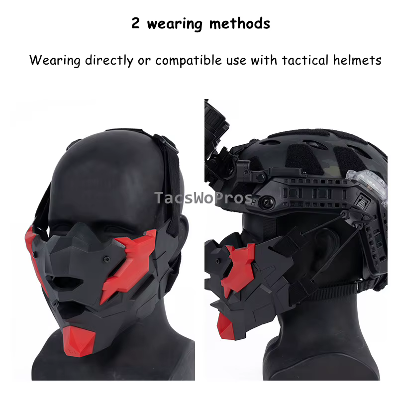Máscara táctica paintball media cara para protección facial - imagen 5