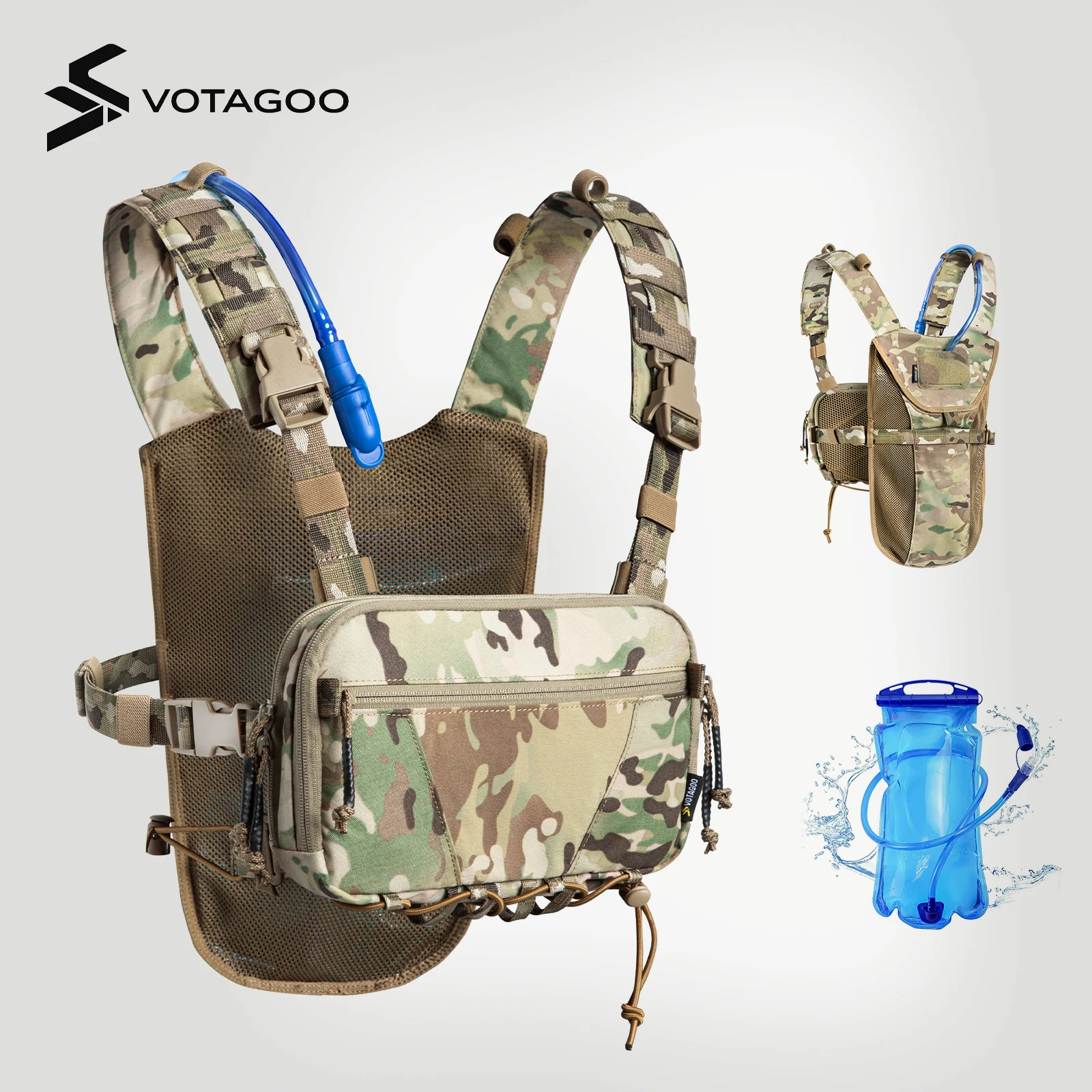 VOTAGOO Chaleco de hidratación ligero trail con bolsa de agua