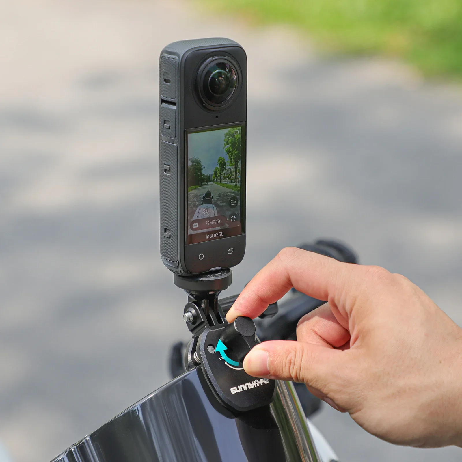 Clip soporte de parabrisas moto para cámaras DJI Action y GoPro - imagen 5