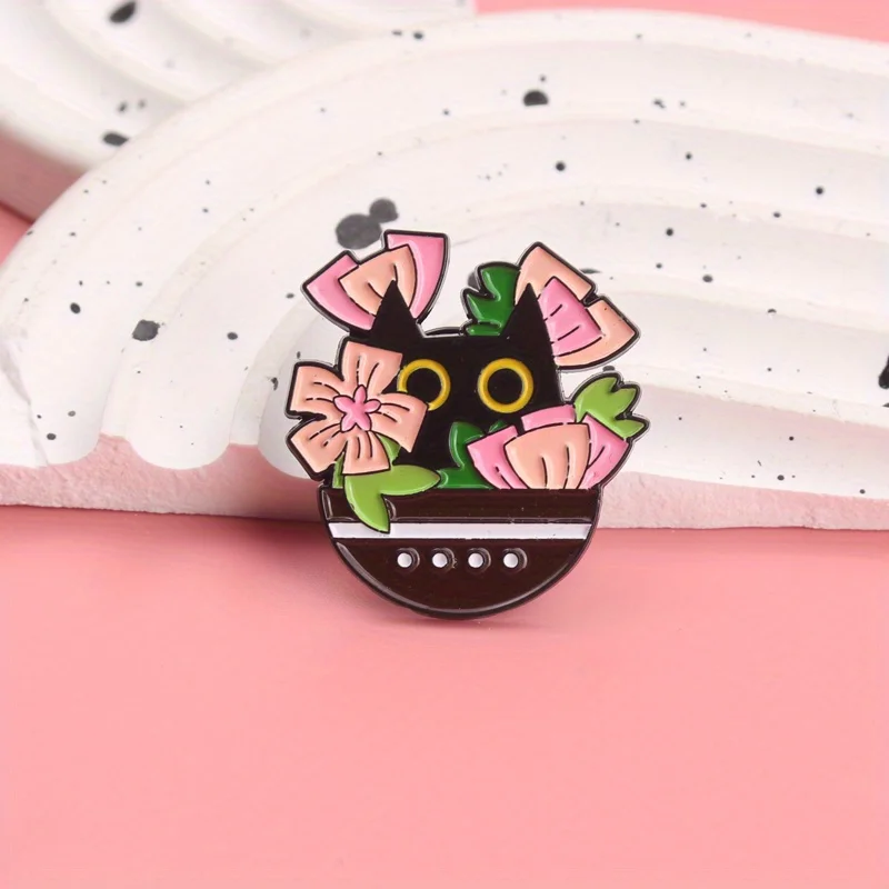 Parche emblema de abrigo gato negro estilo dibujos animados - imagen 3