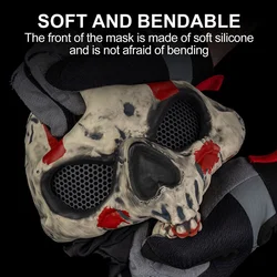 Máscara de látex calavera terror para Halloween cosplay unisex