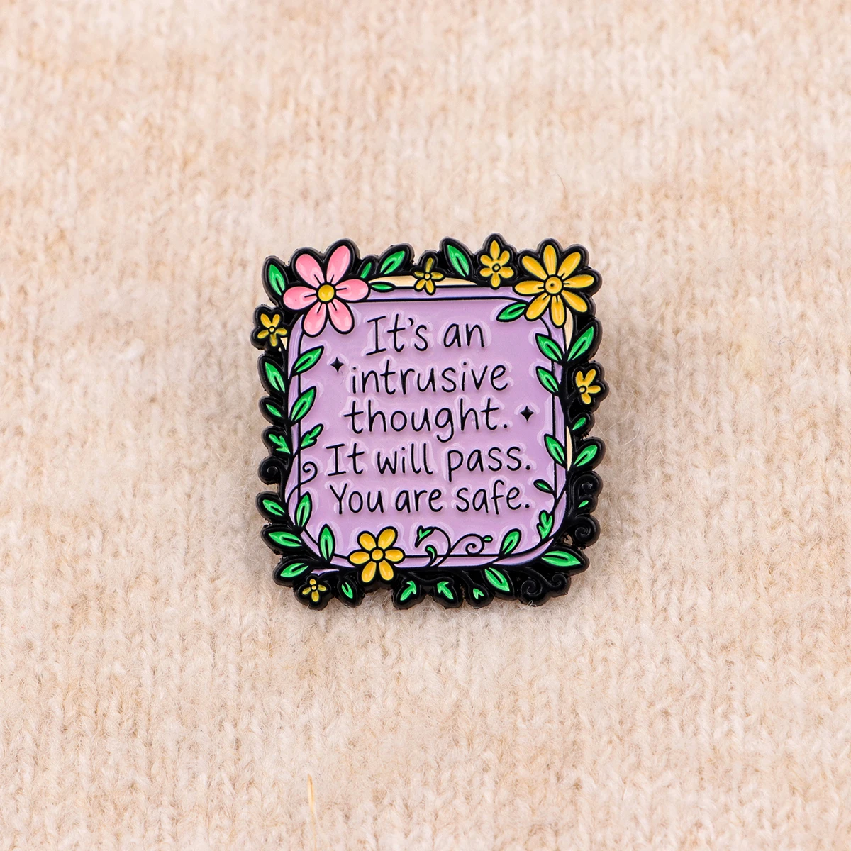 Pin de esmalte con frase
