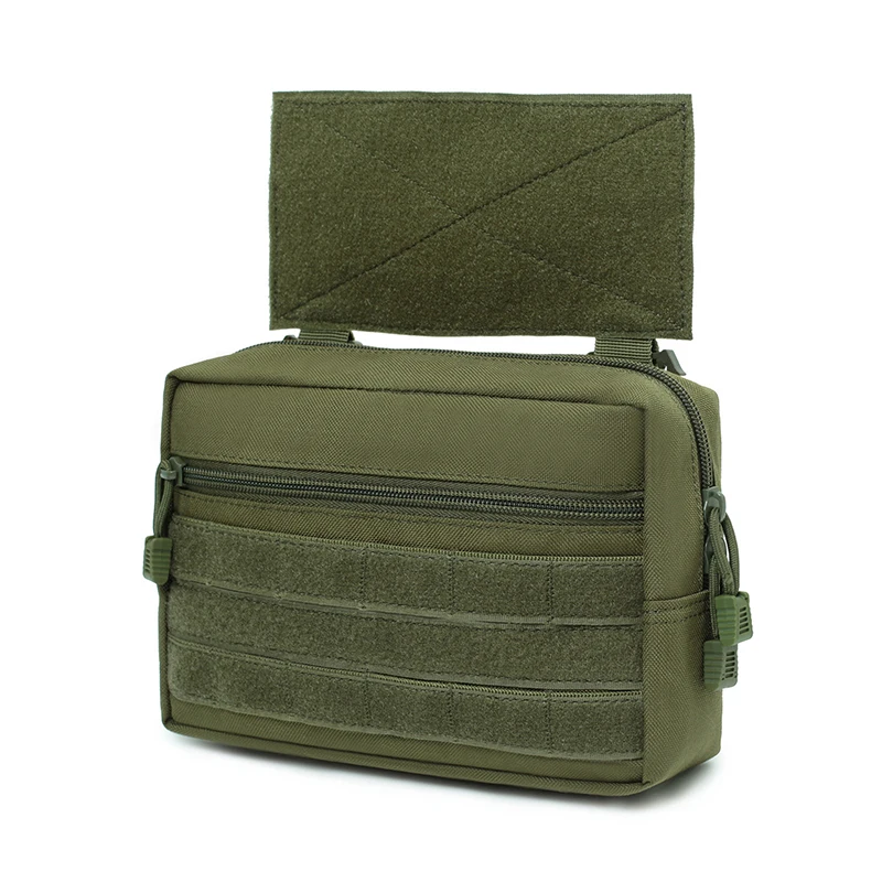 Chaleco táctico porta placas MOLLE con riñonera y bolsa abatible - imagen 3