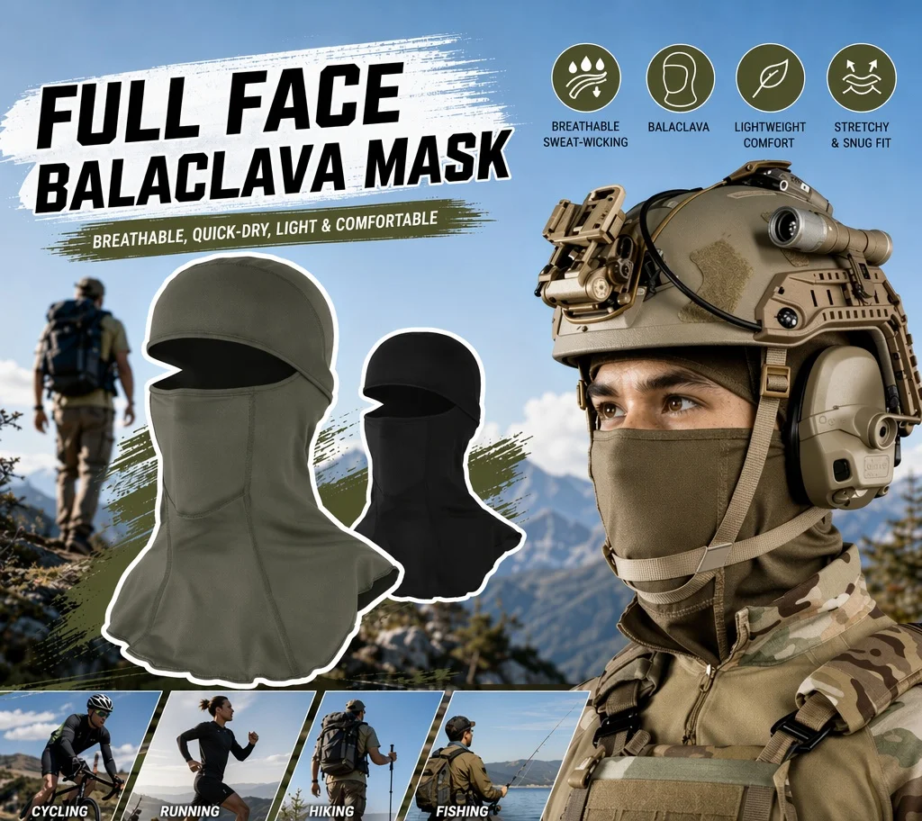 Pasamontañas táctico máscara completa para airsoft y motocross