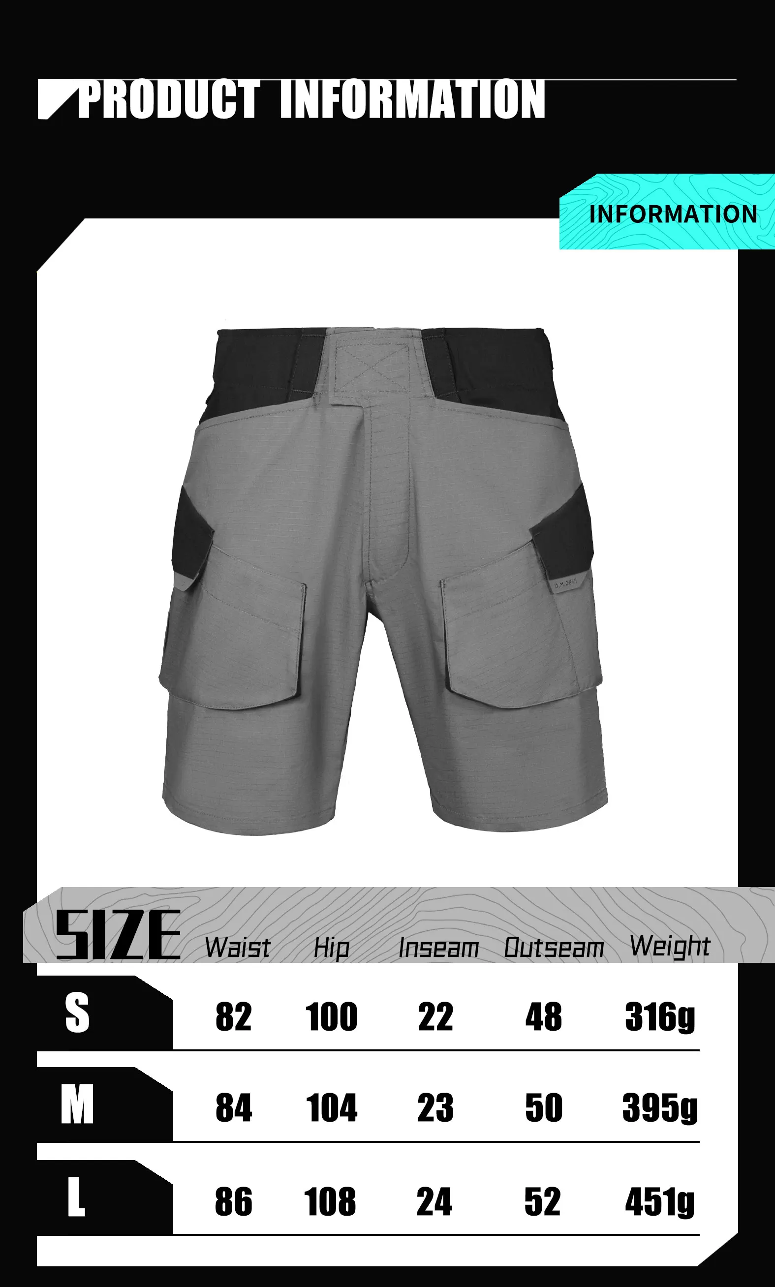 Detalle de los pantalones cortos cargo
