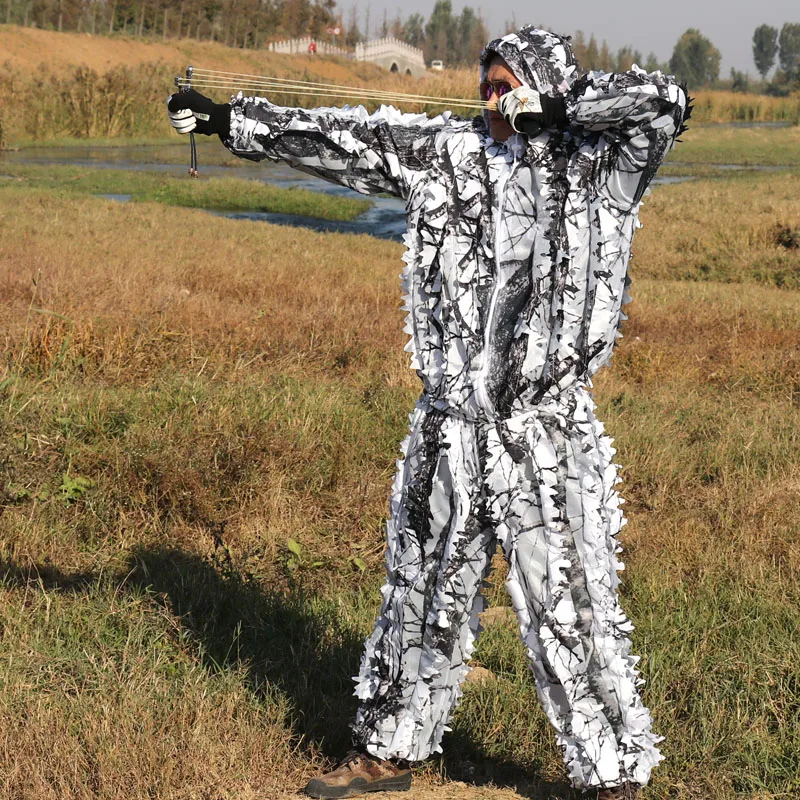 Traje ghillie camuflaje biónico 3D transpirable caza y fotografía - imagen 4