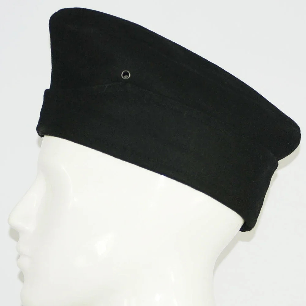 Gorra de lana negra estilo garrison