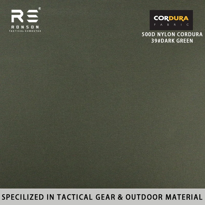 Tela Cordura nailon verde oscuro PU impermeable para uso táctico