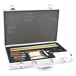 Kit Limpieza Pistola Rifle Escopeta Varilla Latón Caja Aluminio