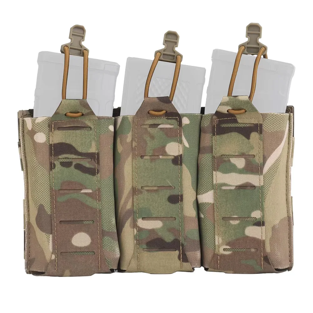Portacargador táctico MOLLE triple elástico para cargadores de rifle - imagen 2