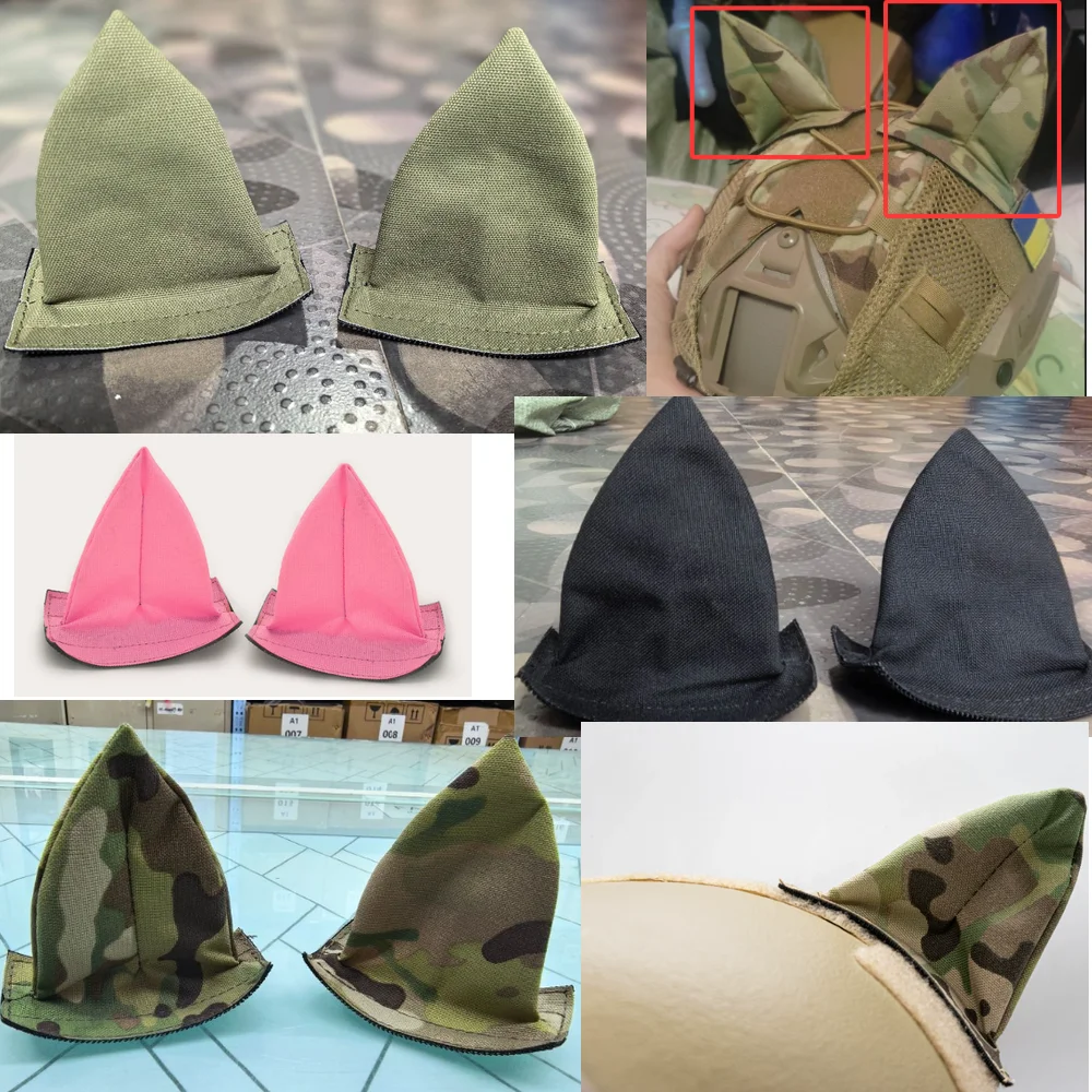 Parche táctico casco orejas de gato con gancho y bucle cosplay - imagen 2