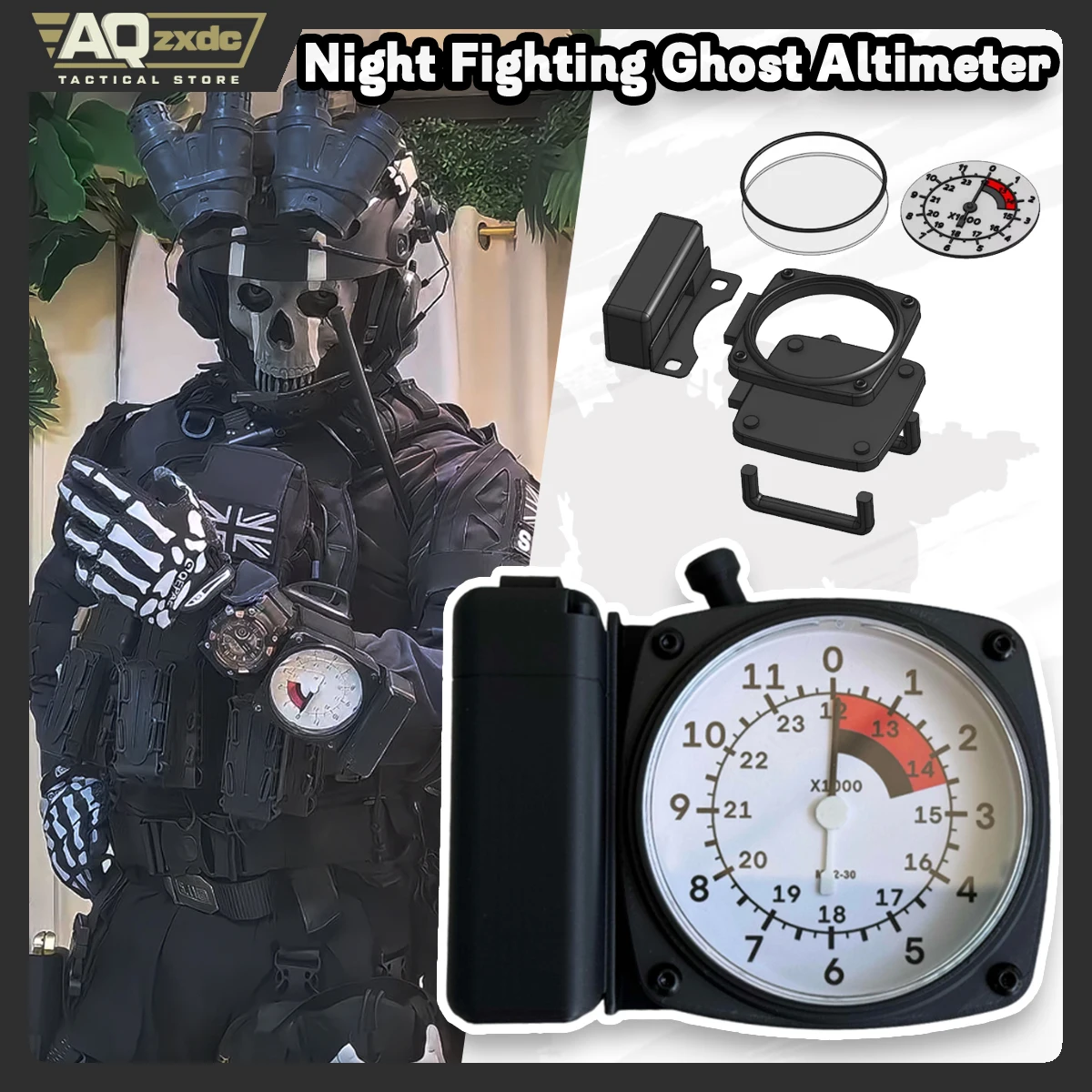 Altímetro táctico fantasma – Militar para salto nocturno