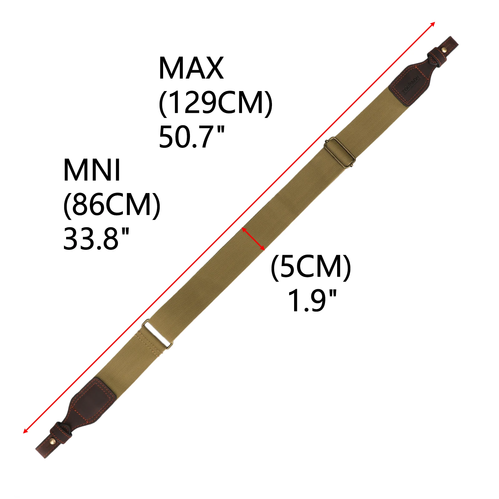 Tourbon Correa Rifle Lona Cuero Sling Hombro Caza Táctico