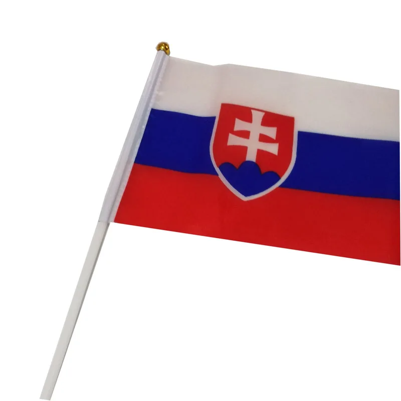 Banderín Eslovaquia – Bandera de mano para eventos apoyo - imagen 2