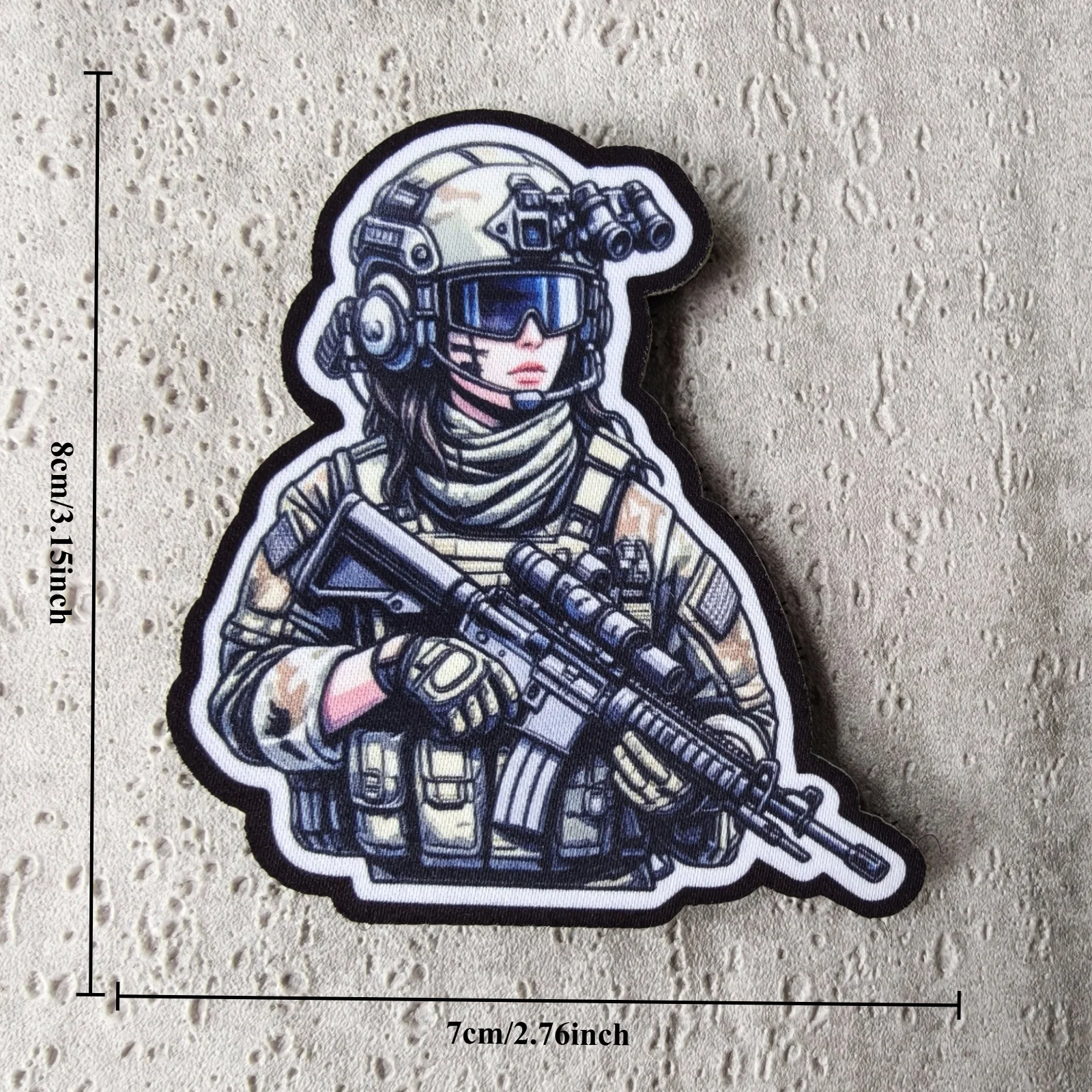 Parche táctico de soldado anime con velcro para mochila y chaleco - imagen 2