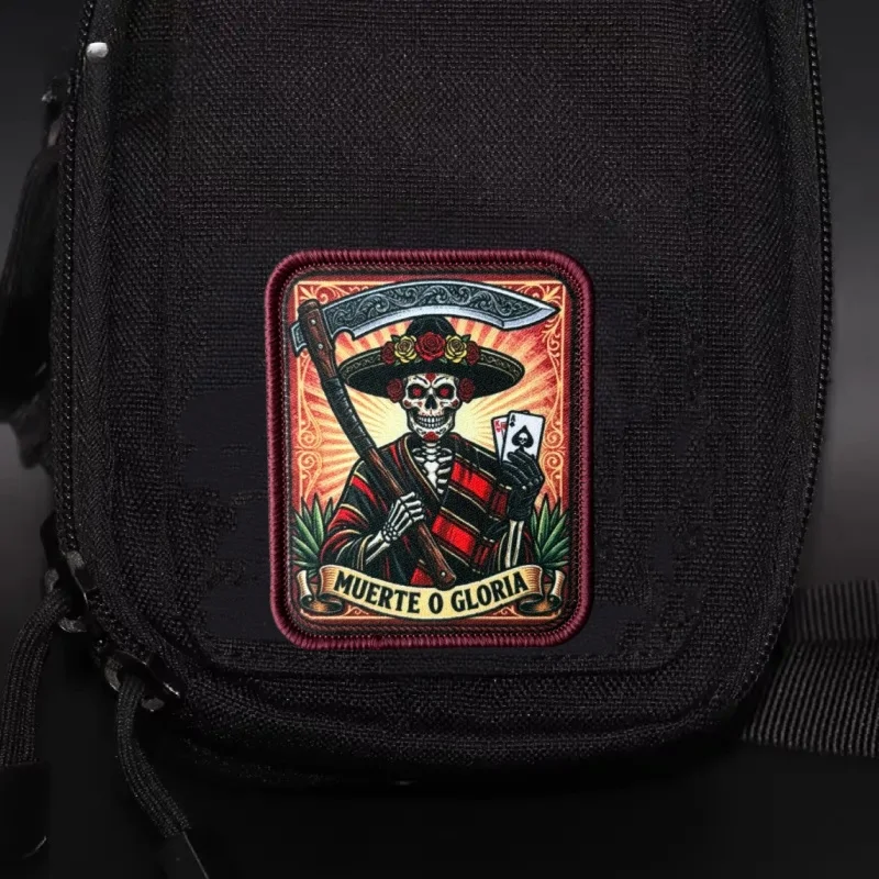 Parche táctico calavera moral con gancho y bucle para mochila - imagen 2