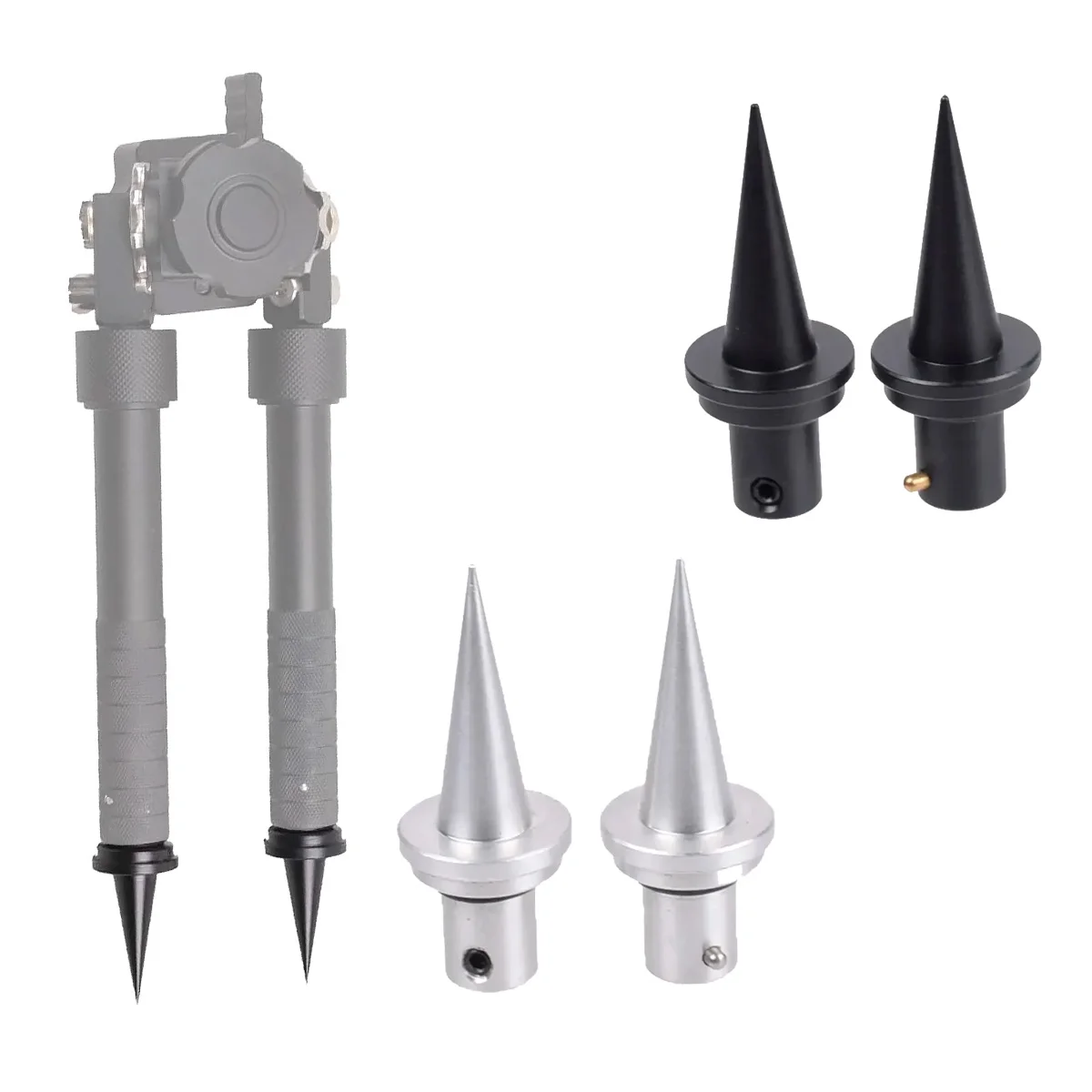 Patas de bípode táctico para rifle con puntas y liberación rápida - imagen 4