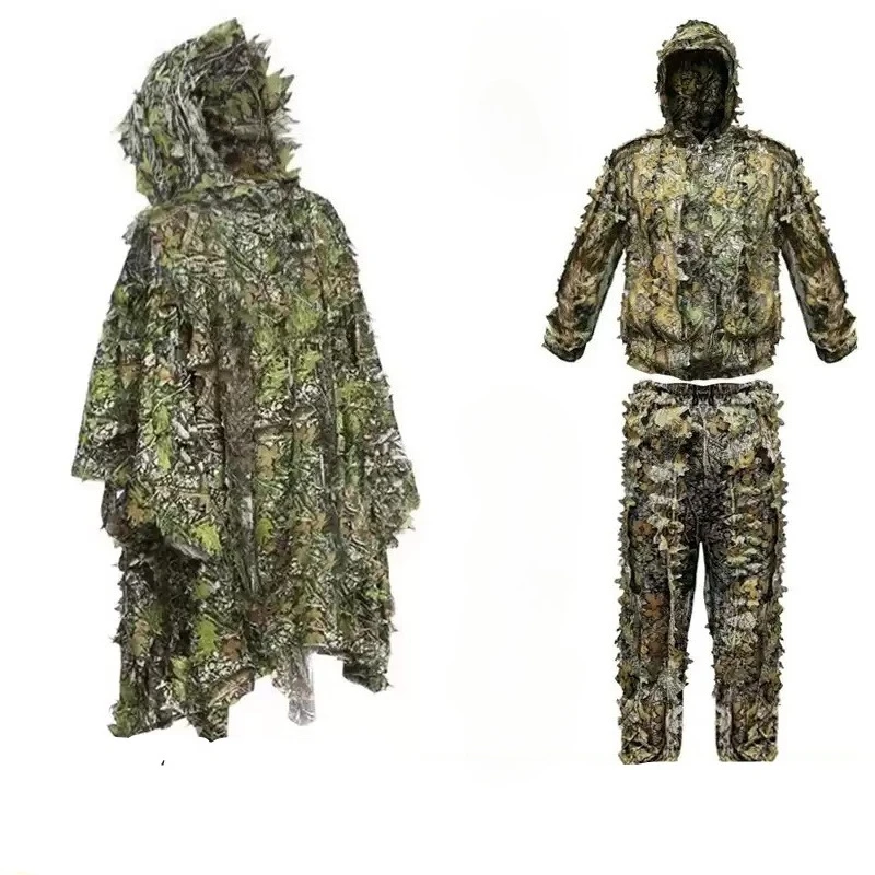 Traje Ghillie táctico camuflaje biónico con hojas 3D - imagen 3
