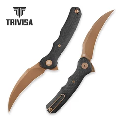 Lacerta TRIVISA cuchillo plegable EDC con mango G10 – camping