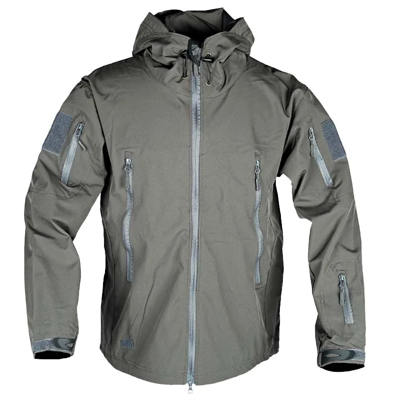 Chaqueta táctica militar impermeable con capucha y bolsillos - imagen 2