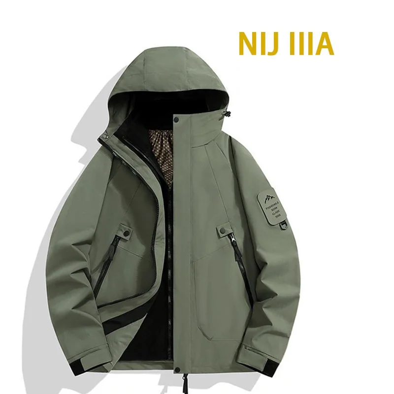 Real chaqueta táctica antibalas impermeable NIJ Nivel IIIA exterior - imagen 3