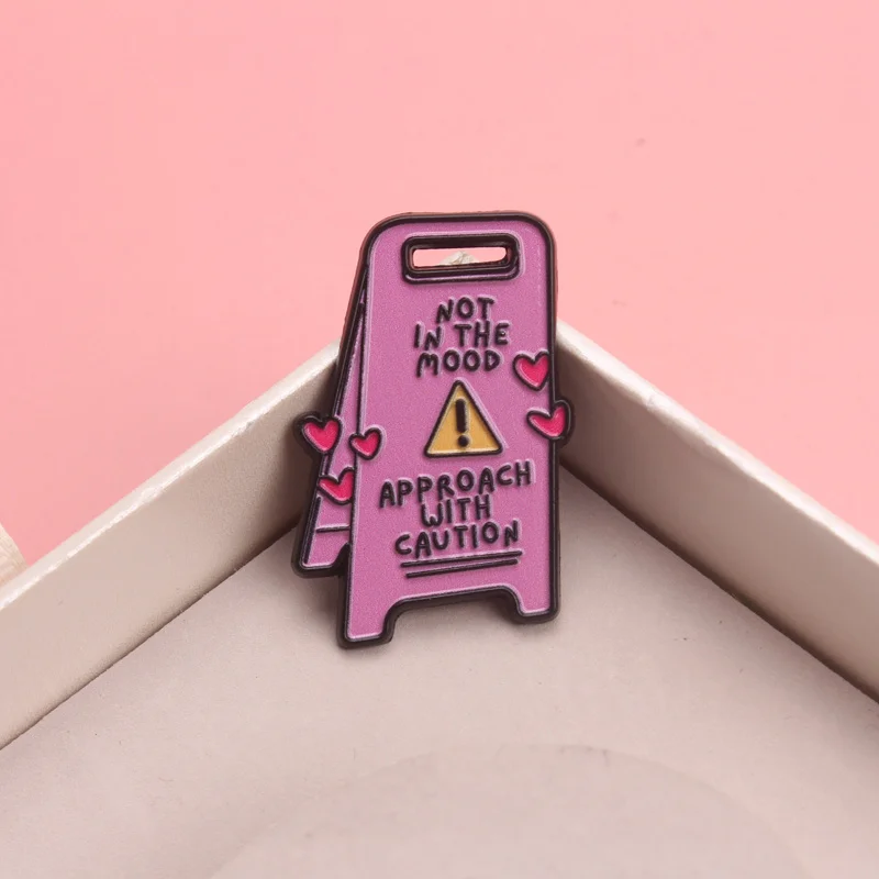Broche de esmalte vintage No tengo ansiedad, sensaciones – humor - imagen 2