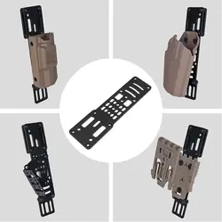 Soporte de pierna QLS modular metálico táctico para funda pistola