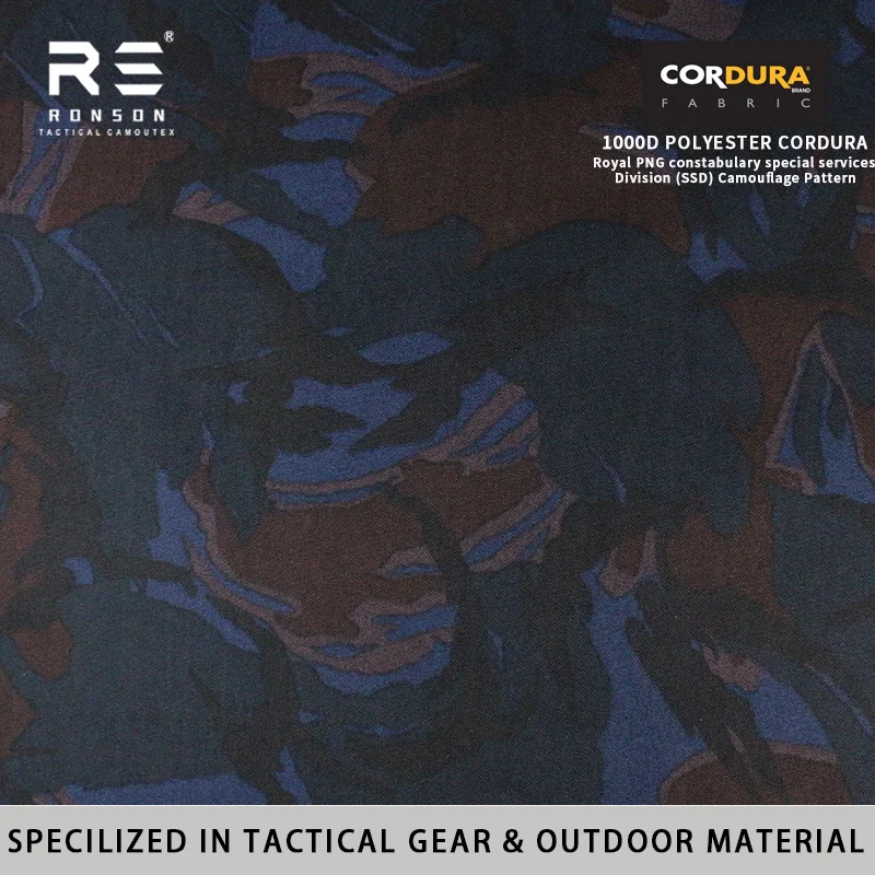 KUMUL Camuflaje tela Cordura poliéster impermeable PU para MOLLE