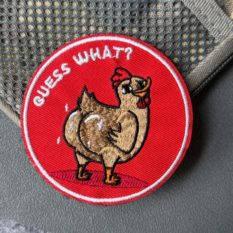Parche Bordado "¿Adivina qué?" Divertido, Insignia Táctica de Moral, con Gancho y Bucle, Accesorios Decorativos para Ropa y Mochilas, Adhesivos, Brazalete - imagen 5