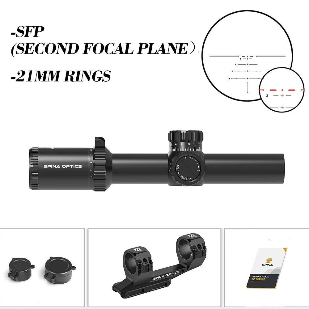 SPINA OPTICS Mira visor LPVO con lente ED y montura Picatinny - imagen 3