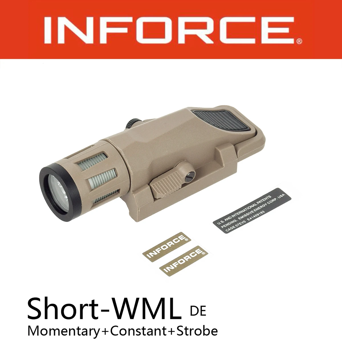 Linterna instalada en un fusil en entorno de campo