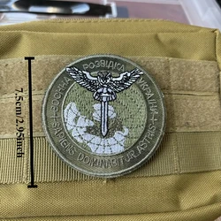 Parche morale alas Espada de hierro – Velcro táctico para brazalete o mochila