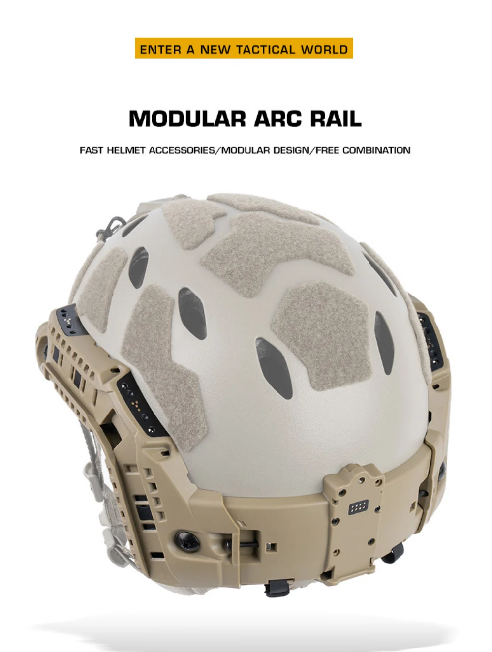 Riel ARC modular y montaje en casco