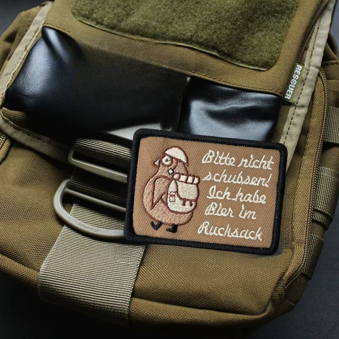 Parche táctico Bitte Nicht Schubsen – insignia moral gancho y bucle - imagen 3