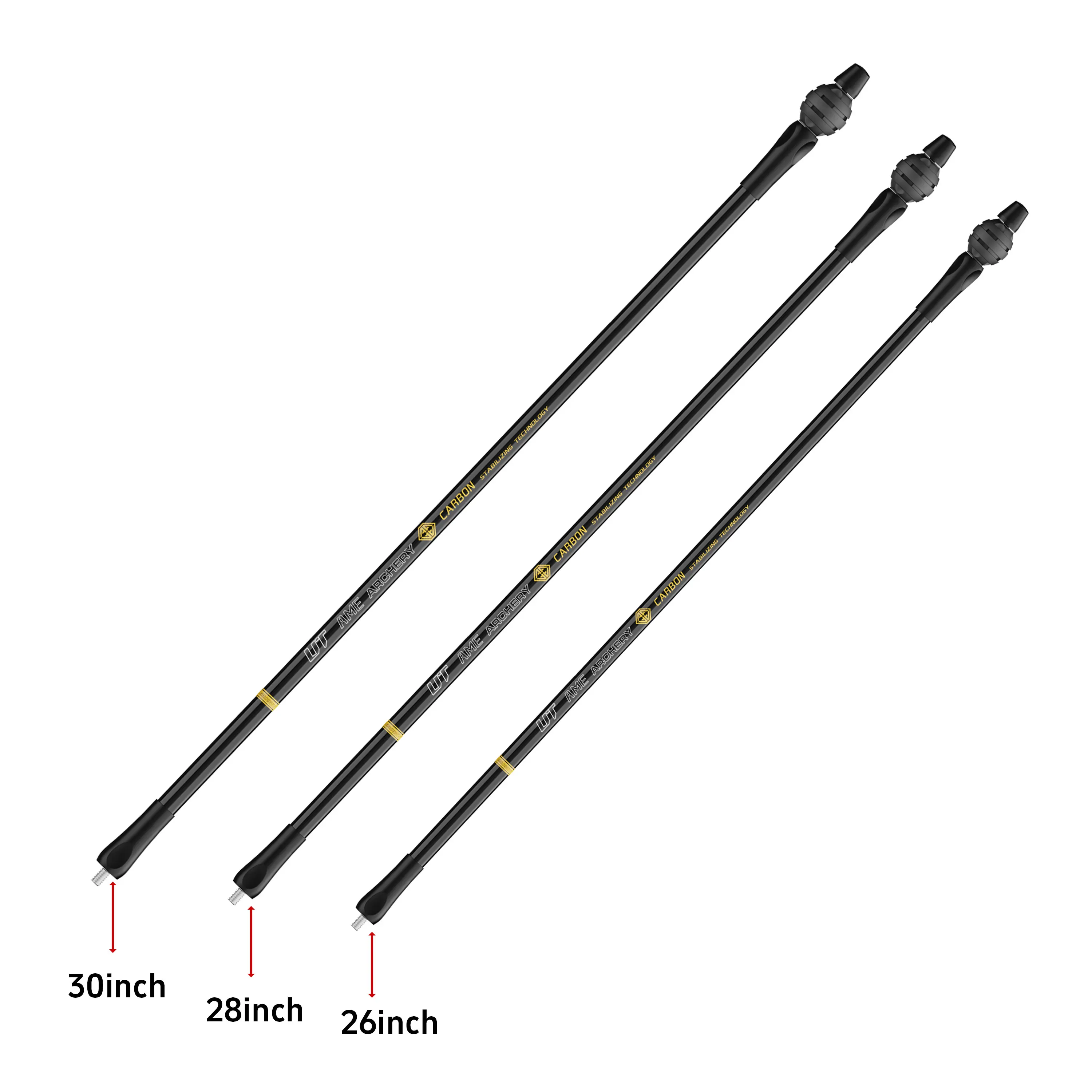 Barra de equilibrio V-bar amortiguador para arco recurvo y compuesto - imagen 2