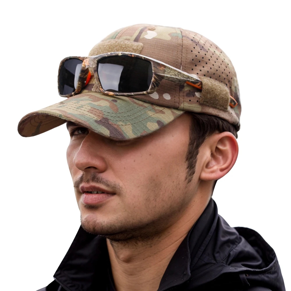 Gorra camuflaje transpirable con protección UV para exteriores - imagen 4