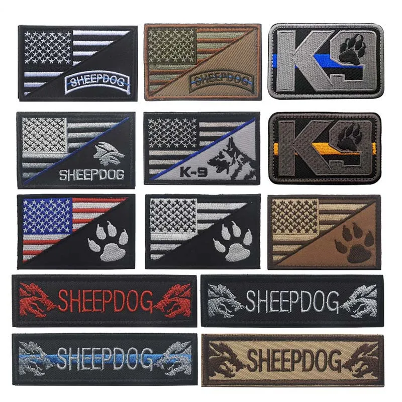 Parche táctico K9 bordado PVC con emblema de pata para ropa - imagen 4