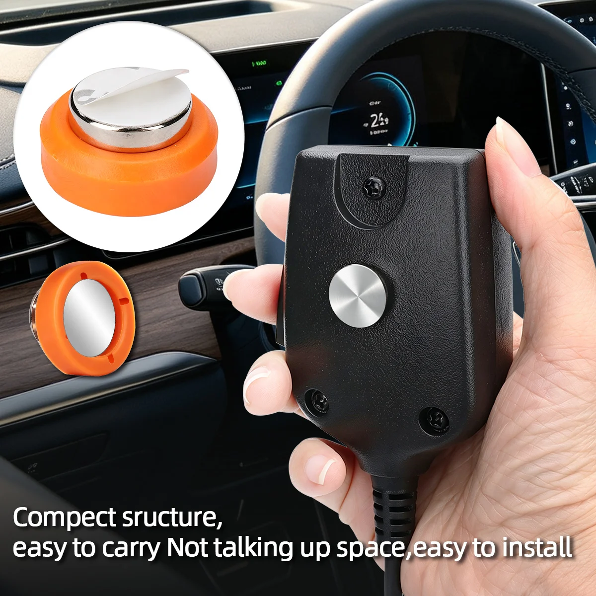 ABBREE Soporte micrófono walkie-talkie magnético para radio CB - imagen 4