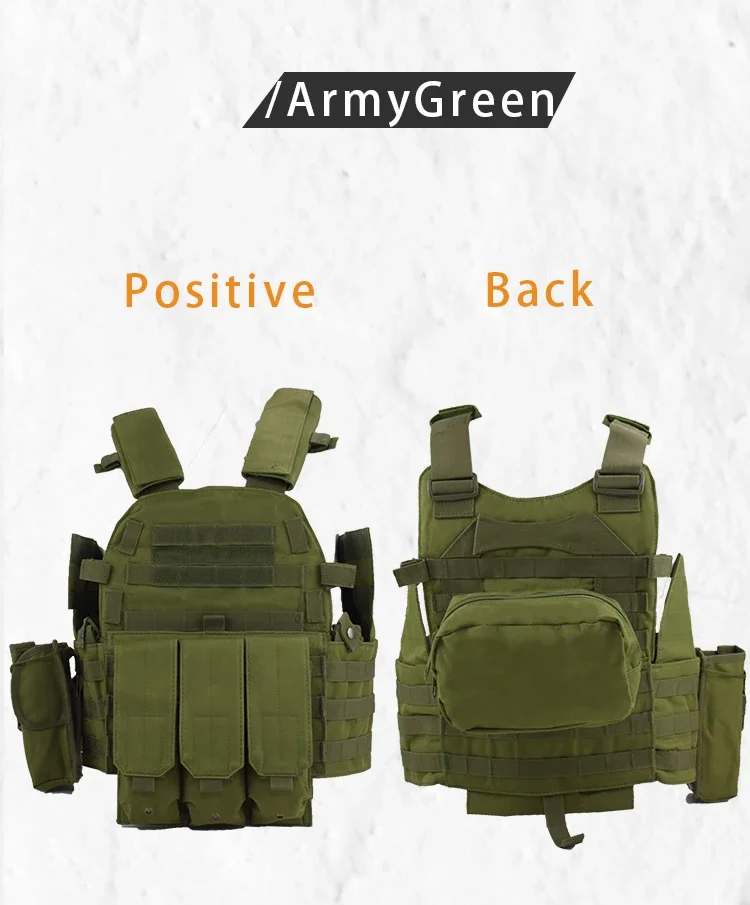 Chaleco táctico MOLLE porta placas airsoft outdoor - imagen 4