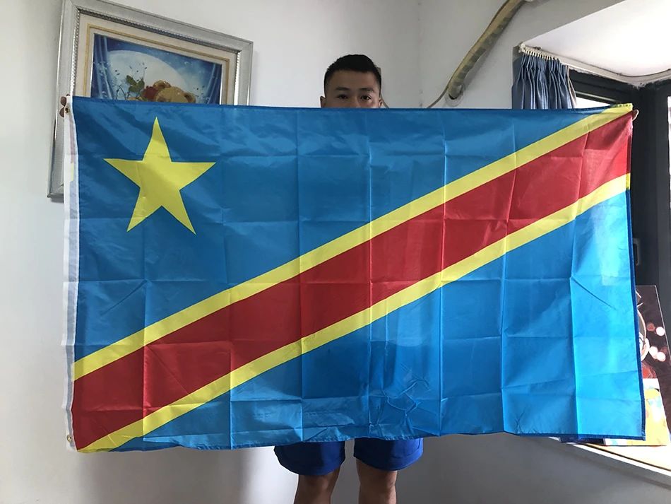 Bandera República Democrática del Congo para exterior e interior